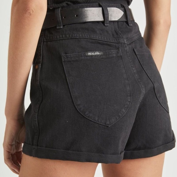 ROLLA'S Pants - Rolla's Dusters High Rise Slim Black Shorts